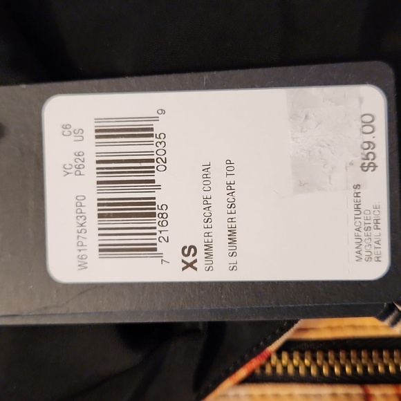 Guess Summer Escape Coral Crop Top Size XS NWT - Picture 9 of 13